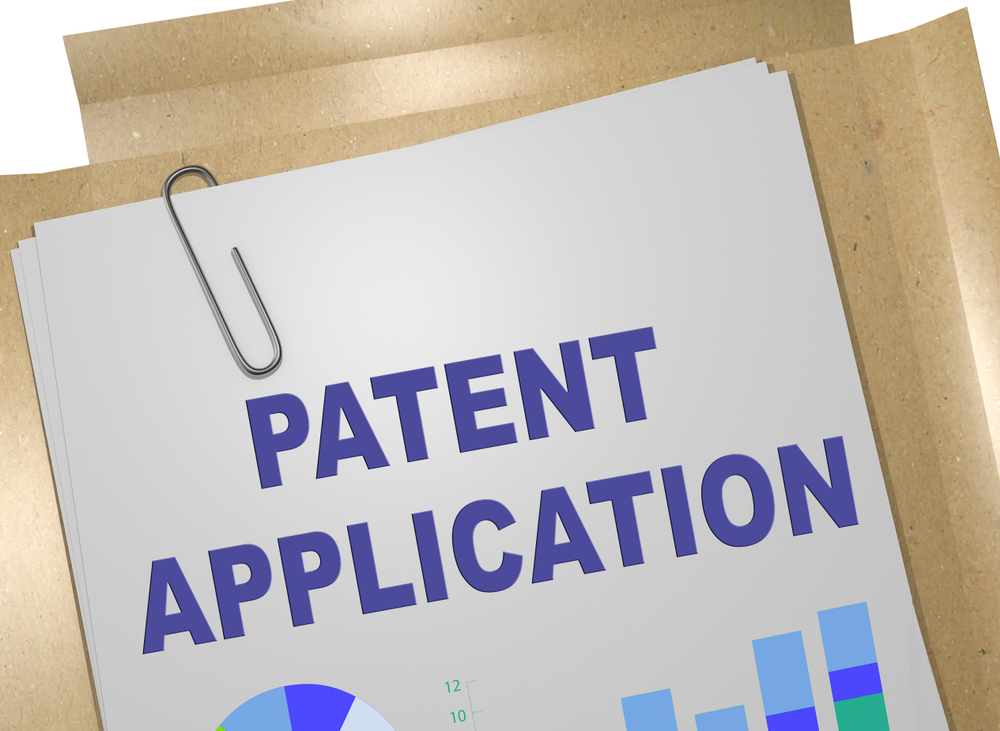 Patent application on desk for patent law blog post