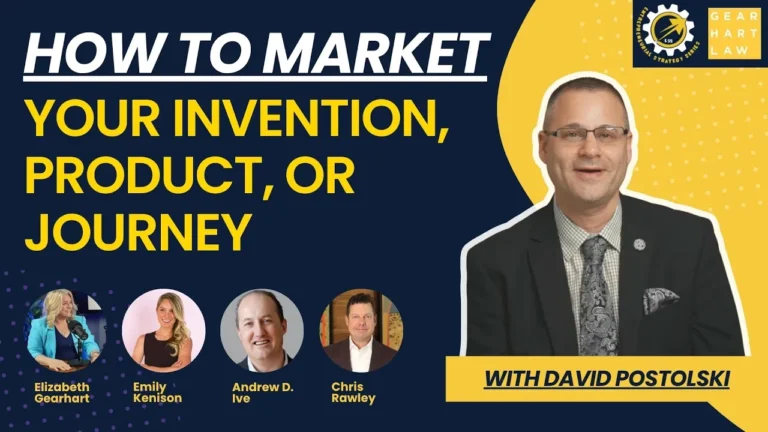 Event flyer for How to Market Your Invention with David Postolski