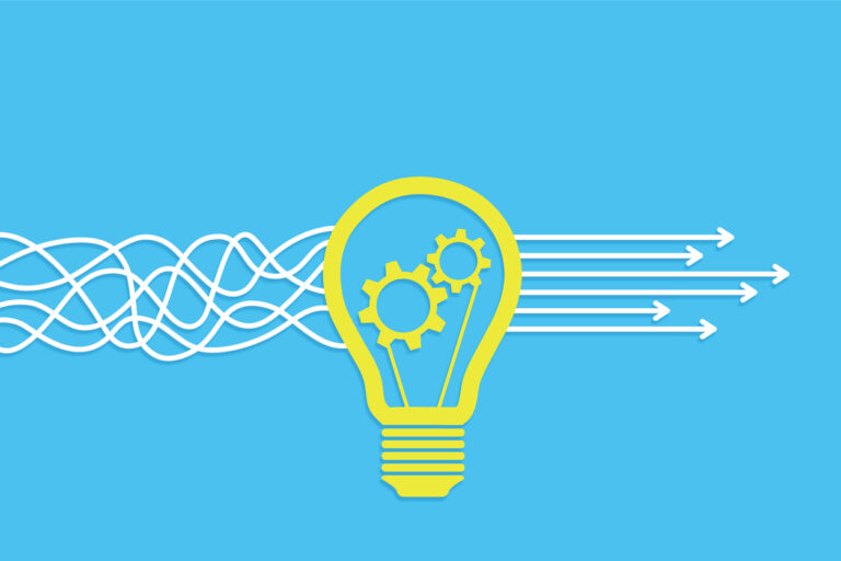 To remind the importance of innovation in the business world. To be ordinary or different. Innovation brings success. Innovation concepts on blue background.