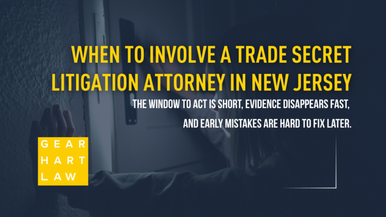 When to Involve a Trade Secret Litigation Attorney in New Jersey