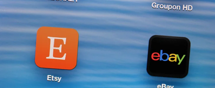 Etsy application on an Iphone