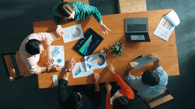 Aerial view of a startup business