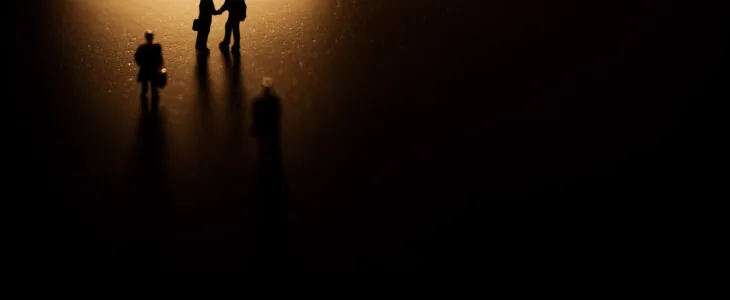 The deal goes down. You have just made a deal with the mafia. Plenty of room for copy.