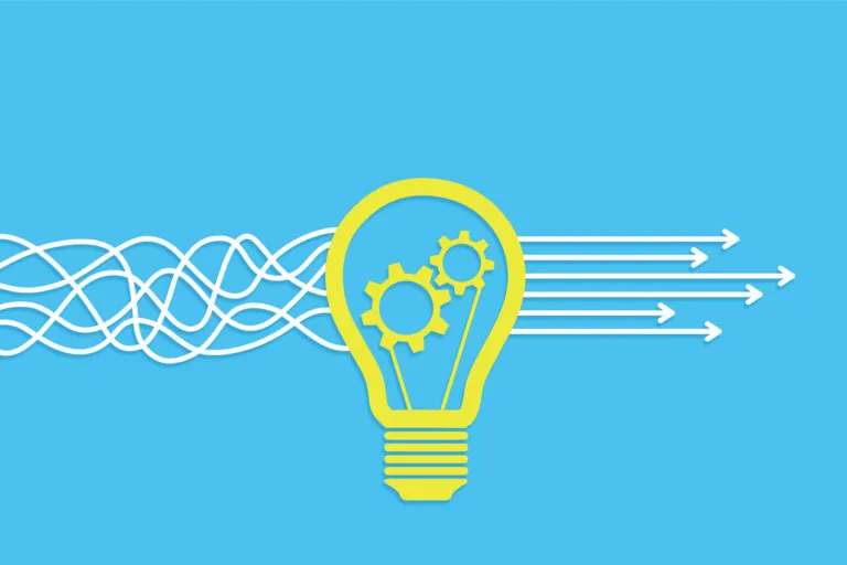 To remind the importance of innovation in the business world. To be ordinary or different. Innovation brings success. Innovation concepts on blue background.