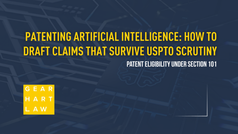 how to patent artificial intelligence
